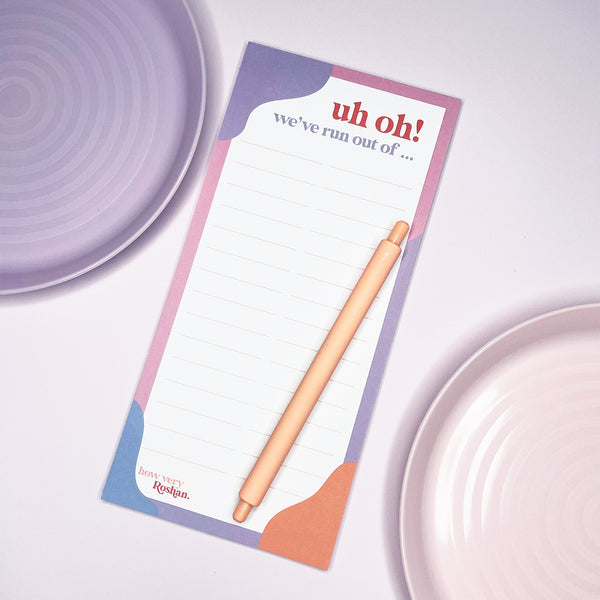 Uh Oh! Magnetic Shopping List Notepad